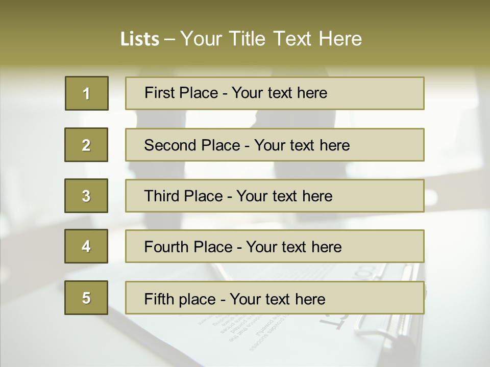 Pen Success Joined PowerPoint Template
