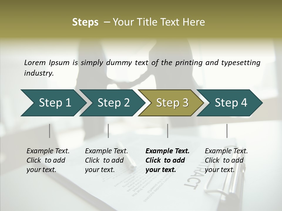 Pen Success Joined PowerPoint Template