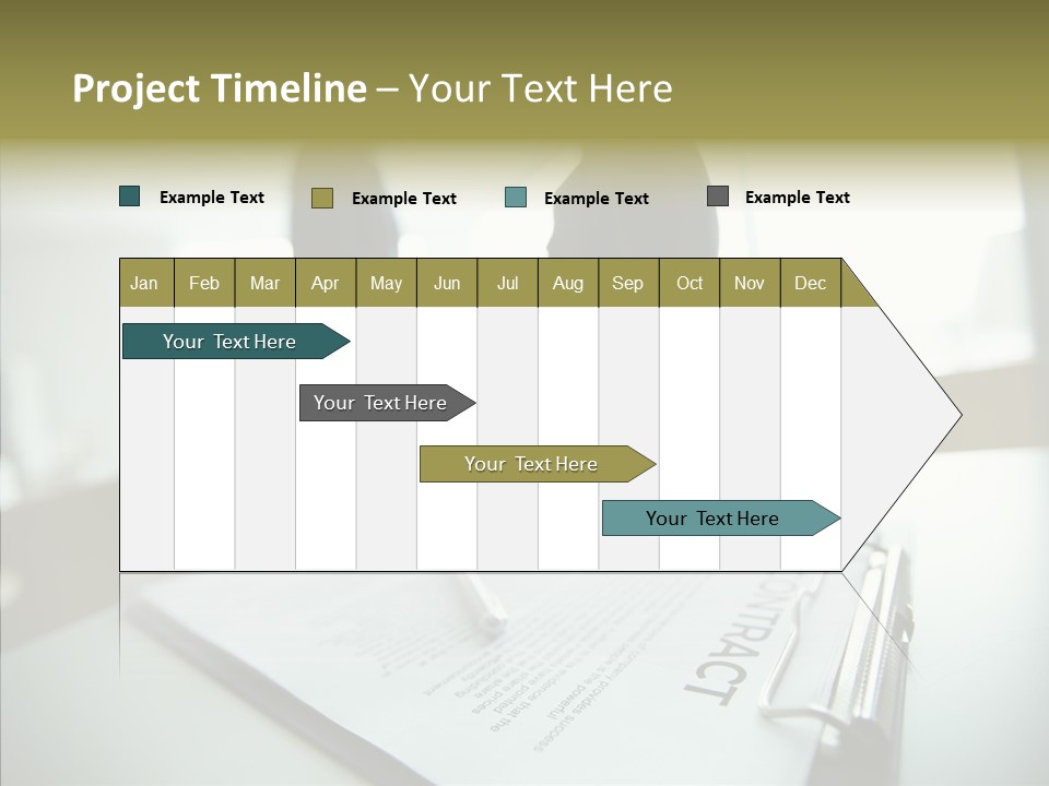 Pen Success Joined PowerPoint Template