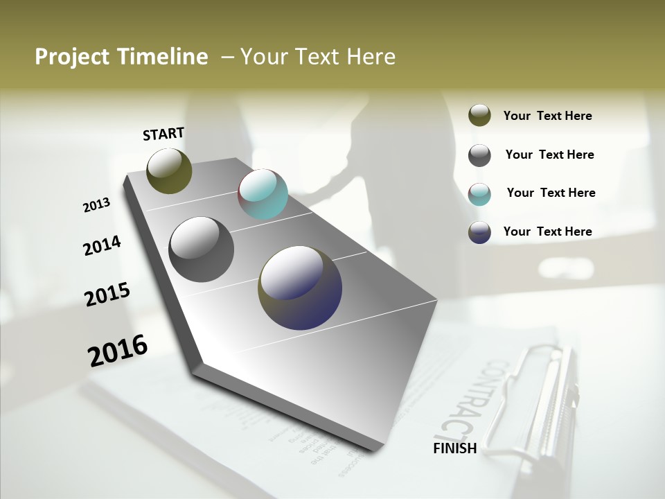 Pen Success Joined PowerPoint Template