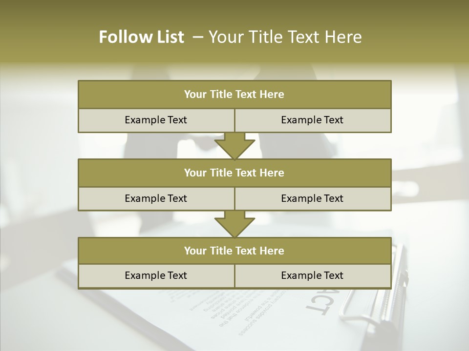 Pen Success Joined PowerPoint Template