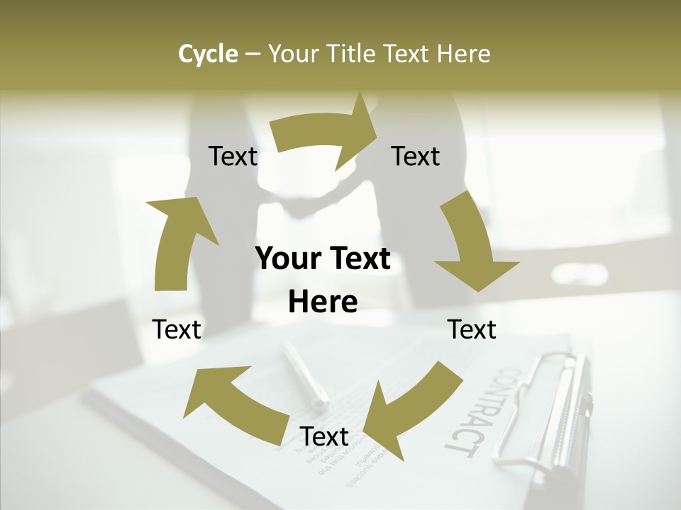 Pen Success Joined PowerPoint Template