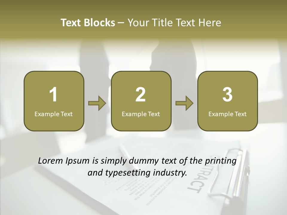 Pen Success Joined PowerPoint Template