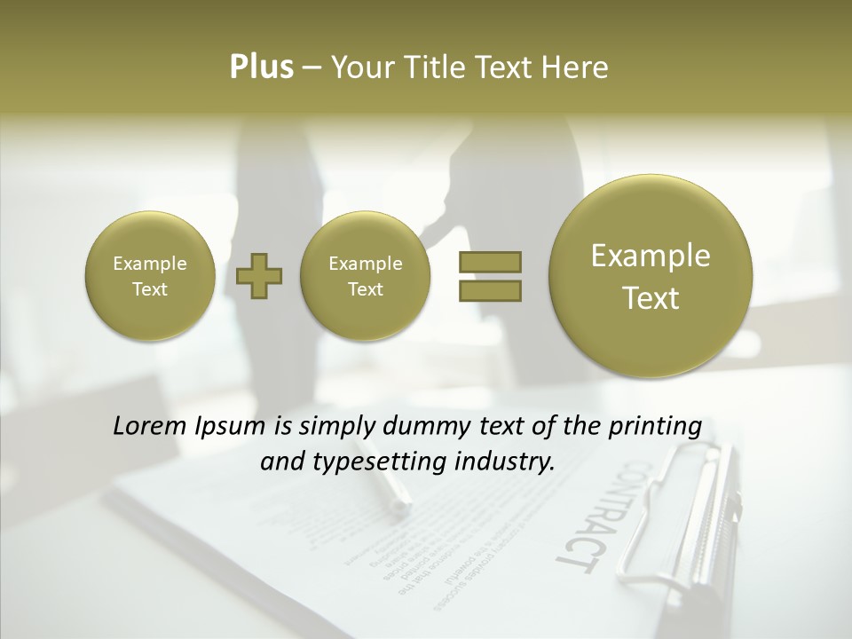 Pen Success Joined PowerPoint Template