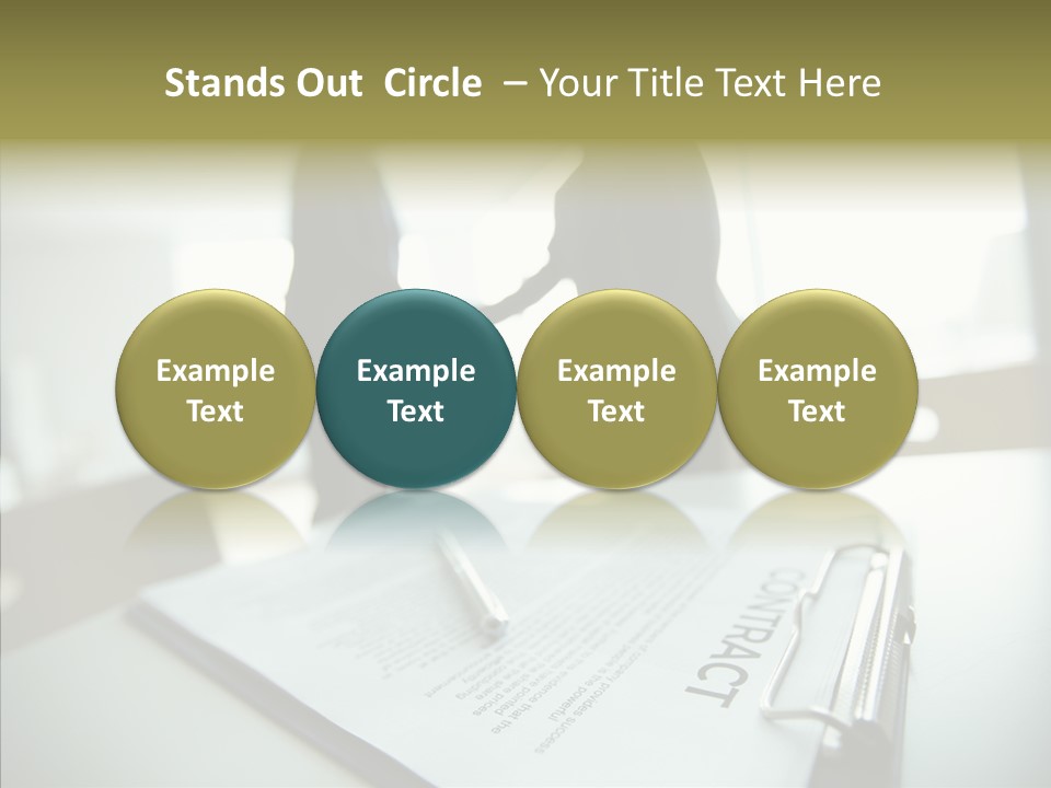 Pen Success Joined PowerPoint Template