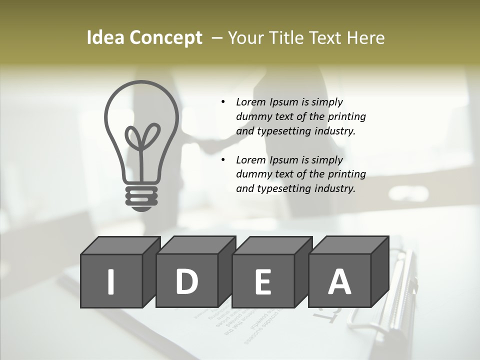 Pen Success Joined PowerPoint Template