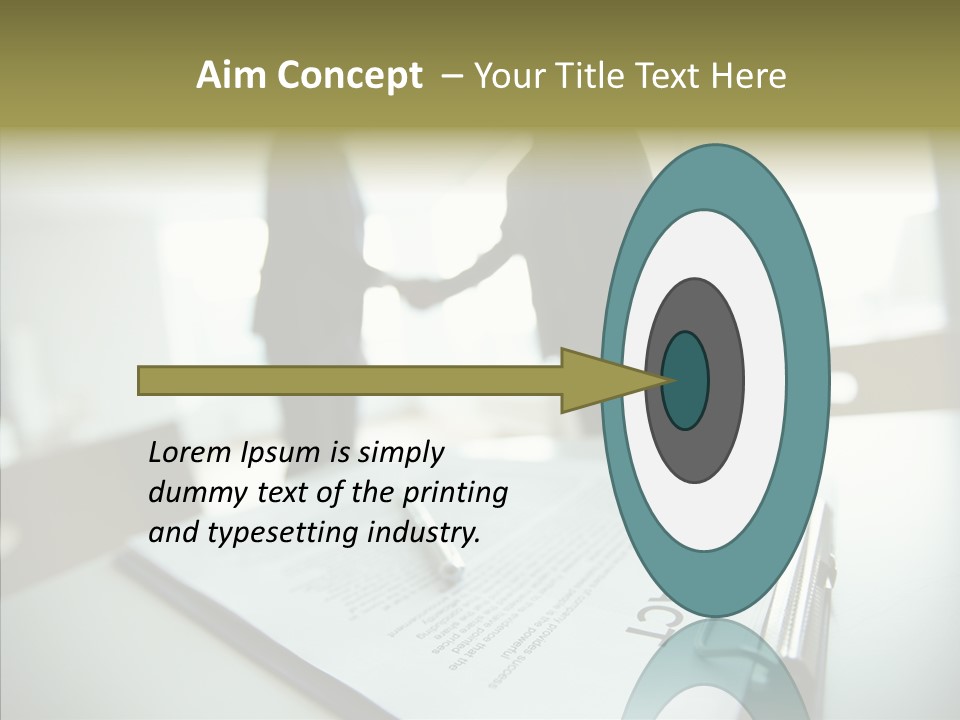 Pen Success Joined PowerPoint Template