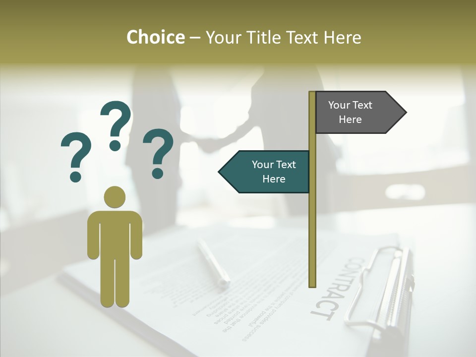 Pen Success Joined PowerPoint Template