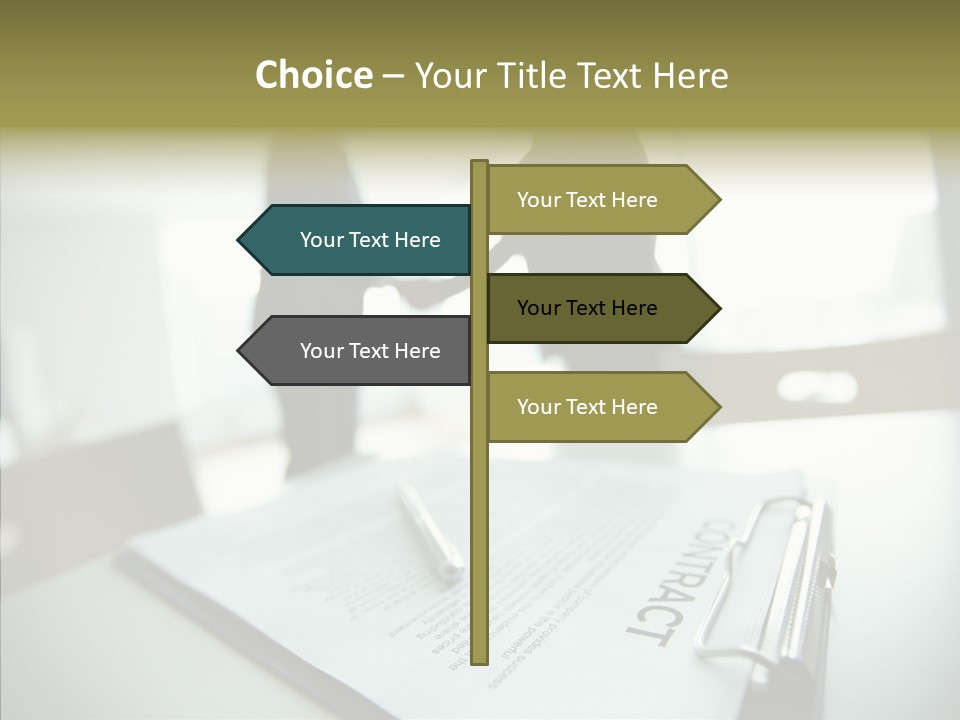 Pen Success Joined PowerPoint Template