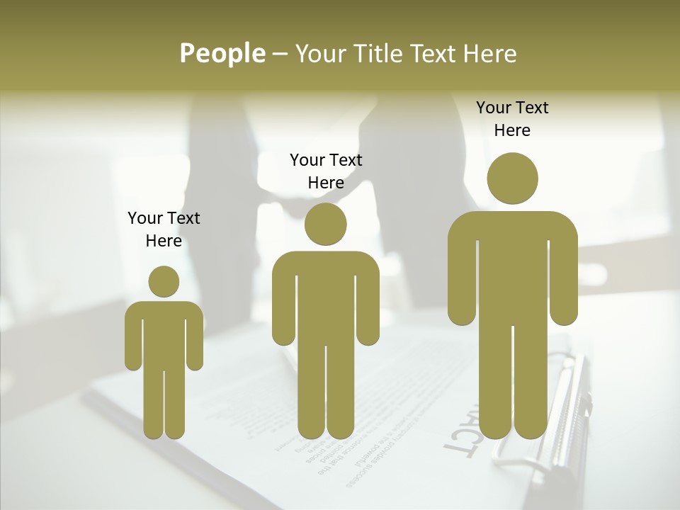 Pen Success Joined PowerPoint Template