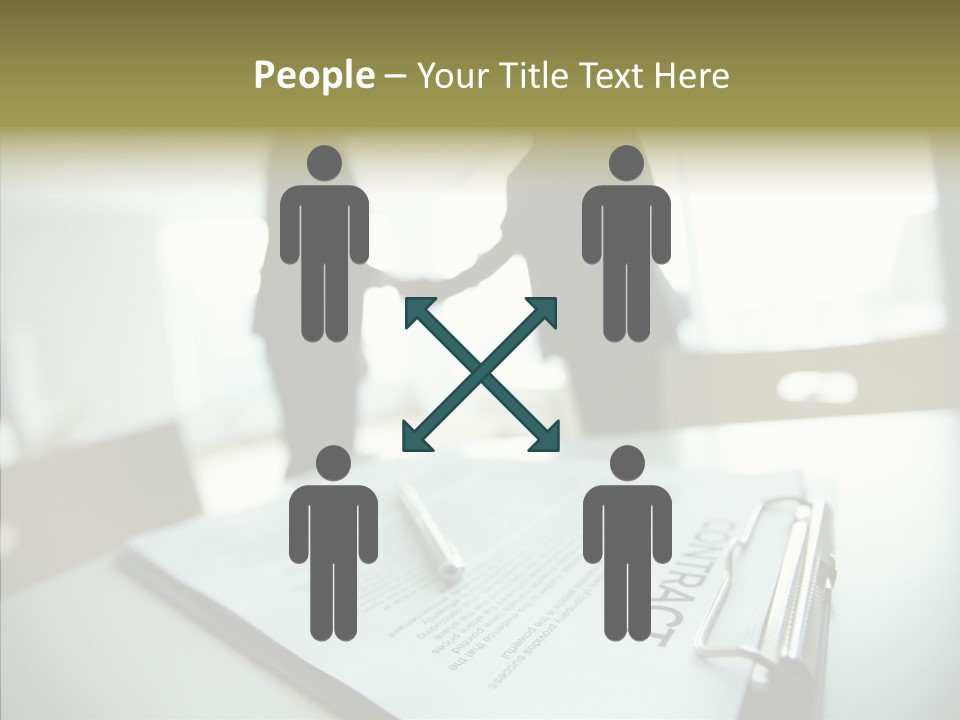 Pen Success Joined PowerPoint Template