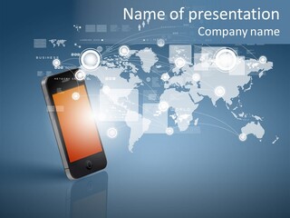 Email Wireless App PowerPoint Template