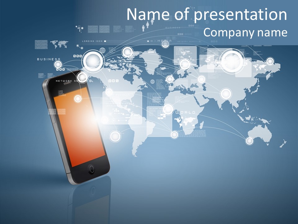 Email Wireless App PowerPoint Template