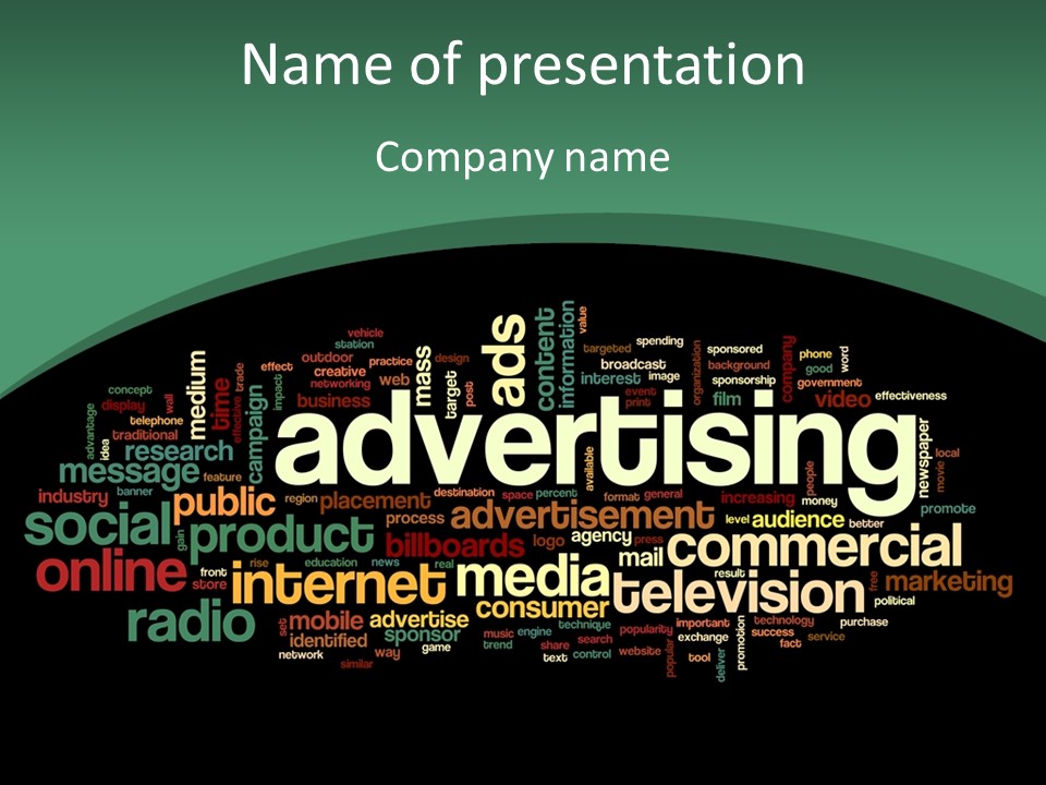 Brand Wordcloud Tagcloud PowerPoint Template