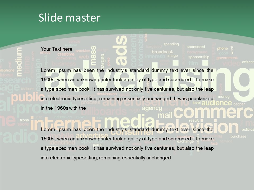 Brand Wordcloud Tagcloud PowerPoint Template