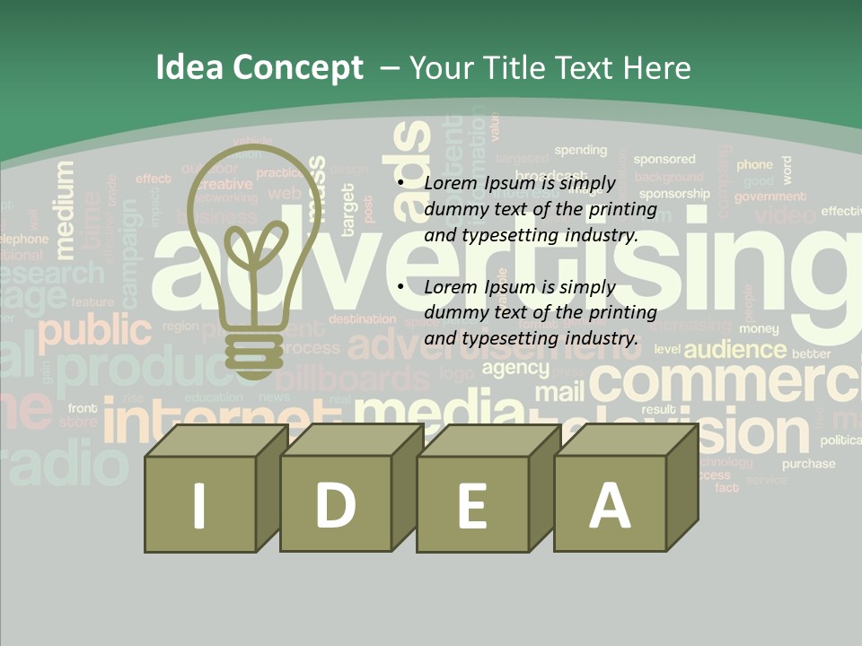 Brand Wordcloud Tagcloud PowerPoint Template