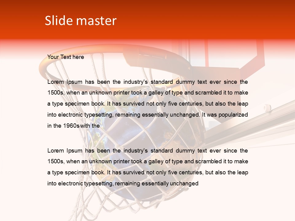 Water Background Ball PowerPoint Template