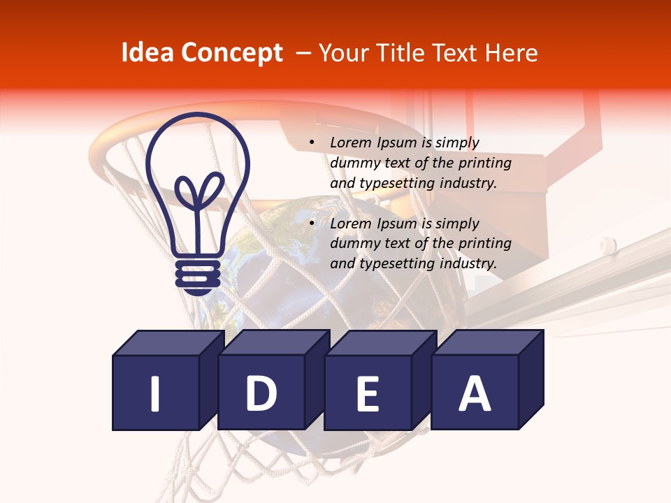 Water Background Ball PowerPoint Template