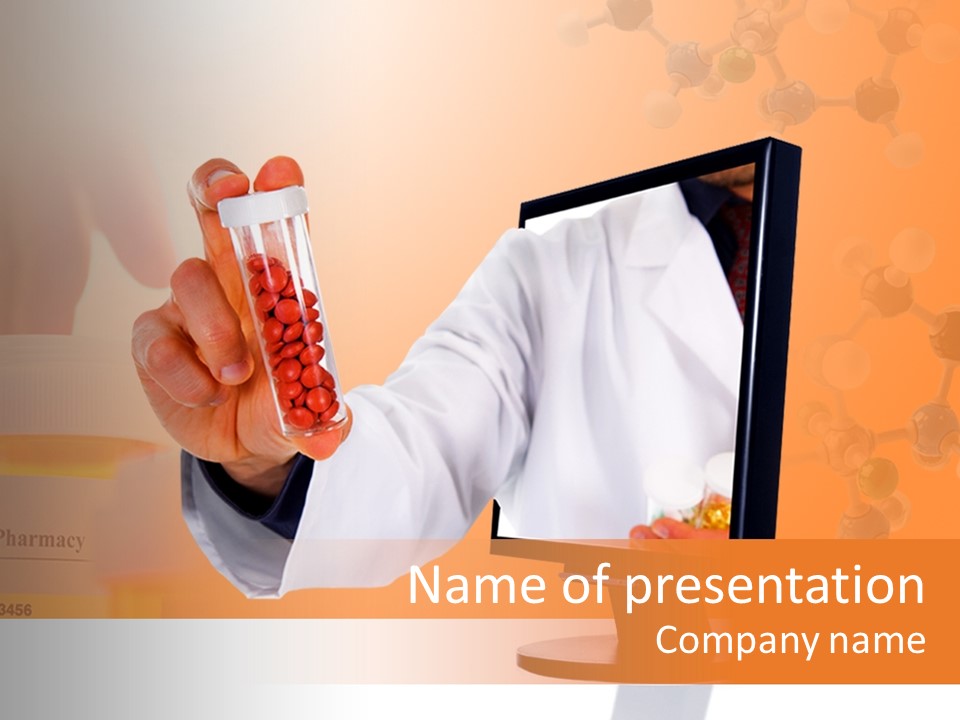Professional Monitor Prescription PowerPoint Template