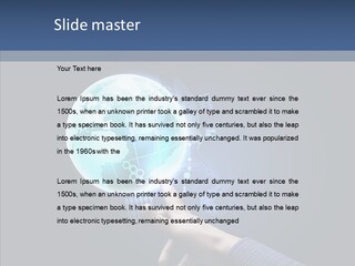 Continents Map Blue PowerPoint Template