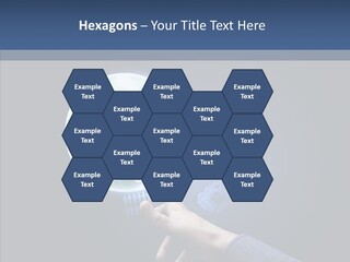 Continents Map Blue PowerPoint Template