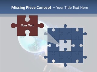 Continents Map Blue PowerPoint Template