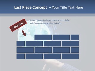Continents Map Blue PowerPoint Template