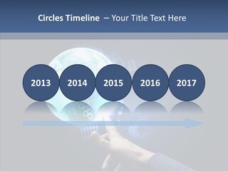 Continents Map Blue PowerPoint Template