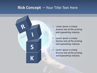 Continents Map Blue PowerPoint Template
