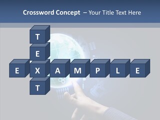 Continents Map Blue PowerPoint Template