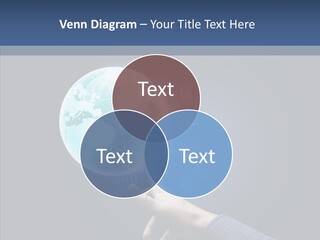 Continents Map Blue PowerPoint Template