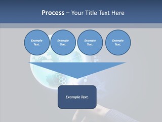 Continents Map Blue PowerPoint Template
