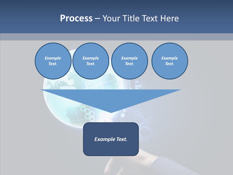 Continents Map Blue PowerPoint Template