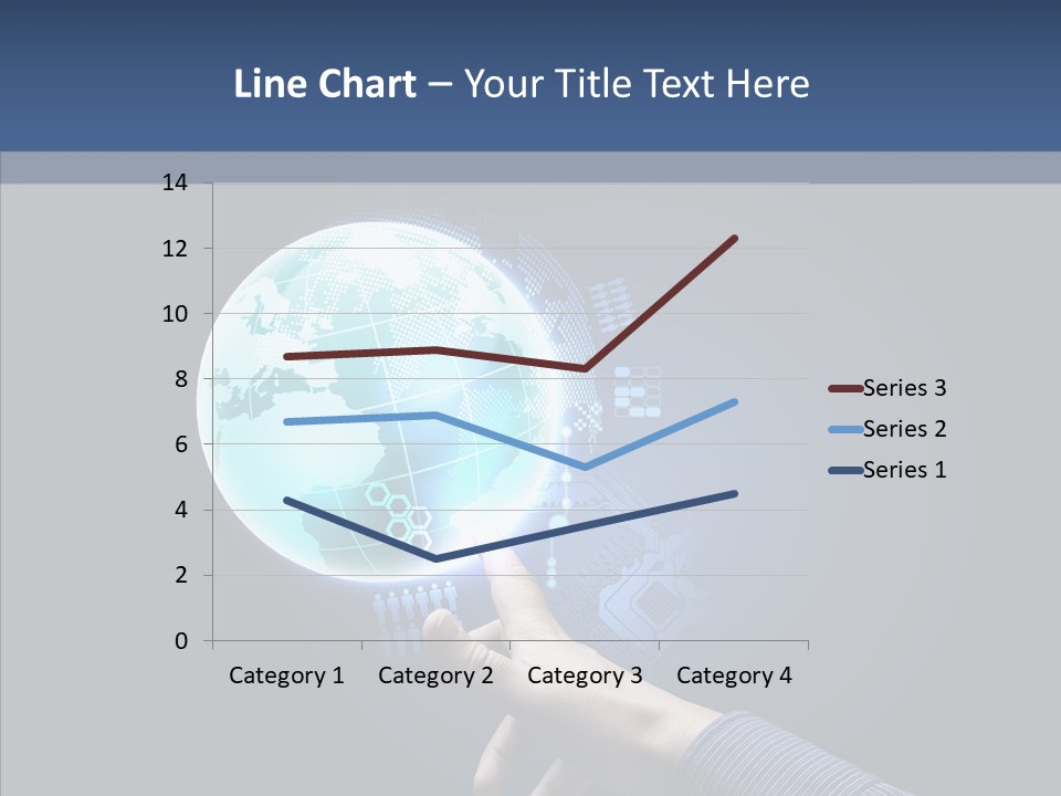 Continents Map Blue PowerPoint Template