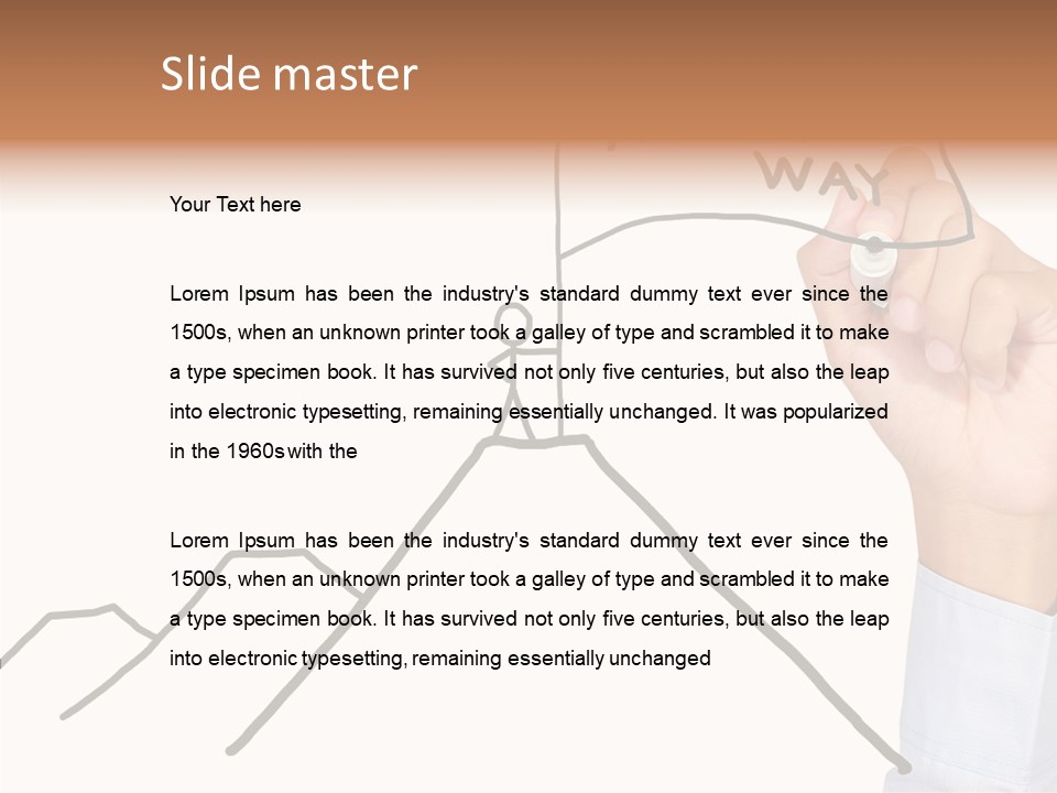 Man Outstanding Top PowerPoint Template