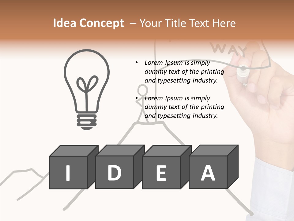 Man Outstanding Top PowerPoint Template