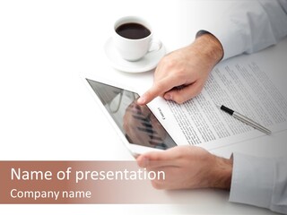 Male Businessman Media PowerPoint Template