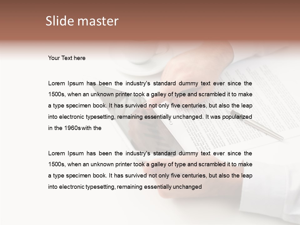 Male Businessman Media PowerPoint Template