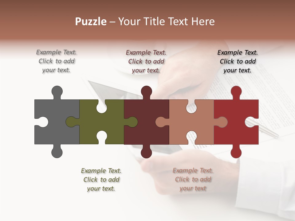 Male Businessman Media PowerPoint Template