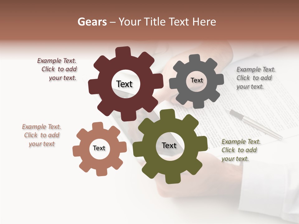 Male Businessman Media PowerPoint Template