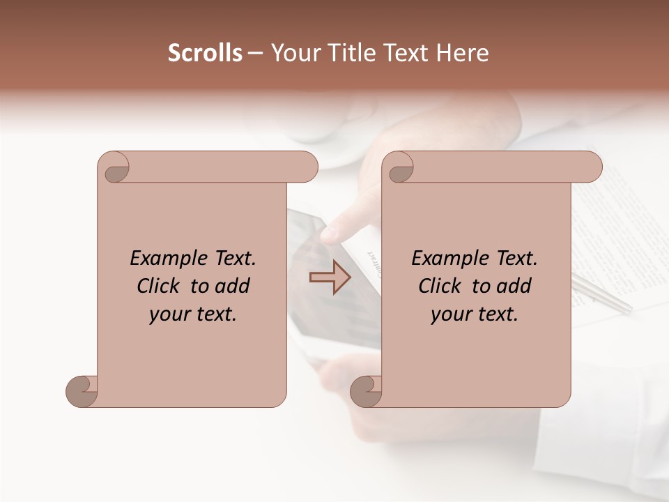 Male Businessman Media PowerPoint Template