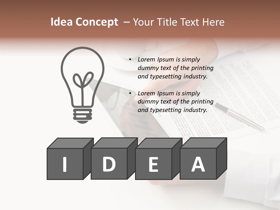 Male Businessman Media PowerPoint Template