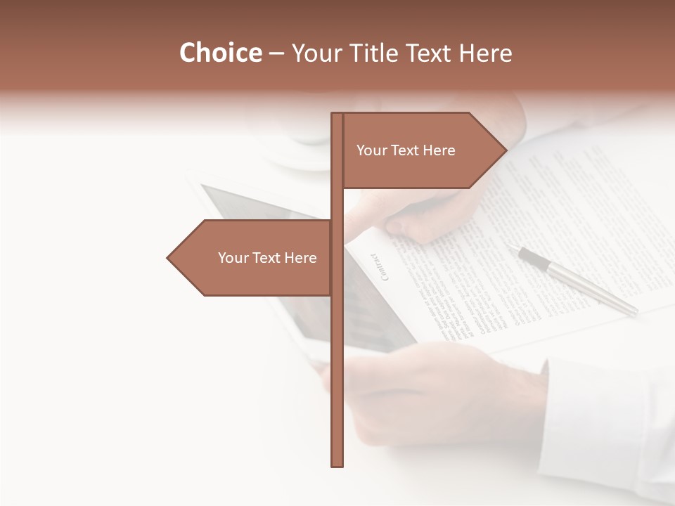 Male Businessman Media PowerPoint Template