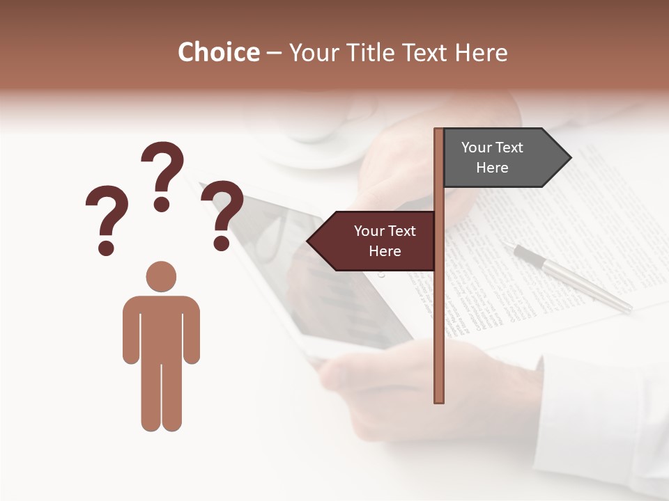 Male Businessman Media PowerPoint Template