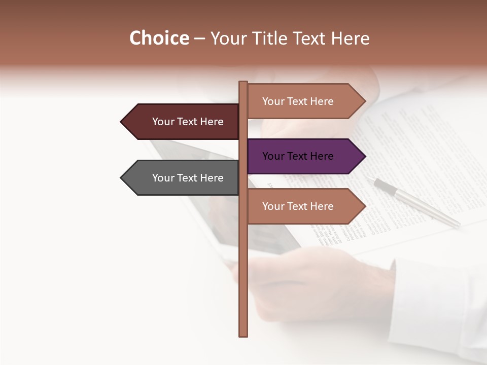Male Businessman Media PowerPoint Template