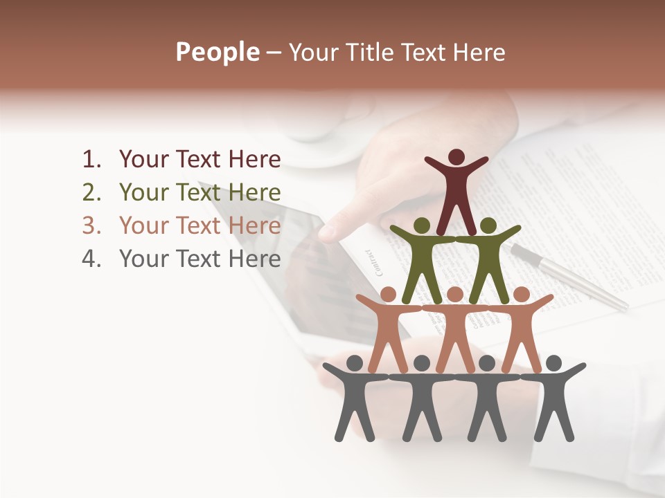 Male Businessman Media PowerPoint Template