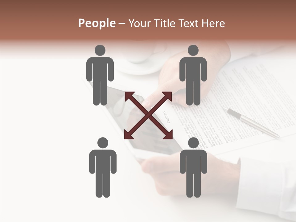 Male Businessman Media PowerPoint Template