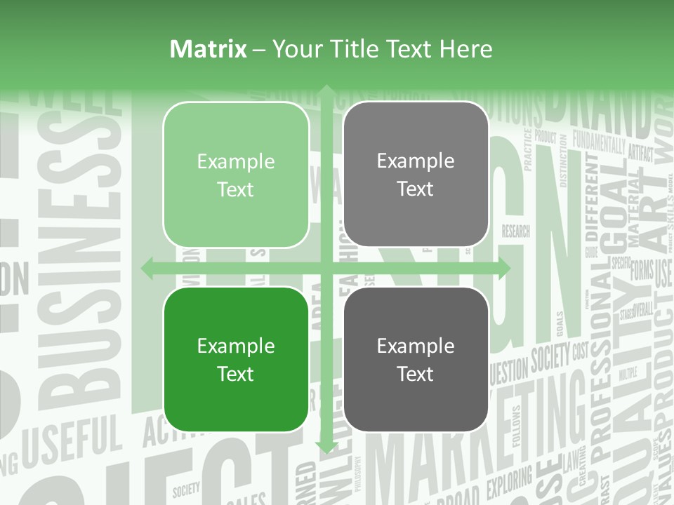 White Text Shape PowerPoint Template