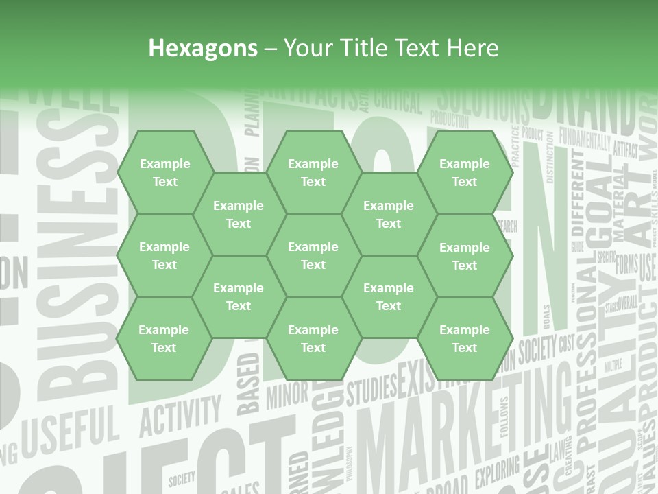 White Text Shape PowerPoint Template