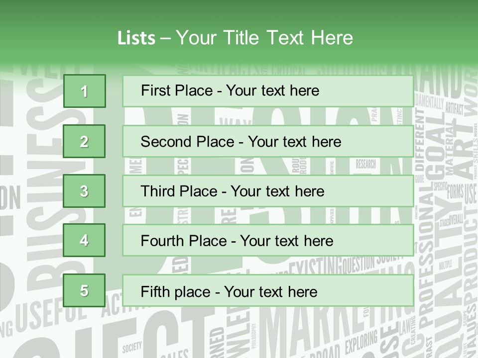 White Text Shape PowerPoint Template